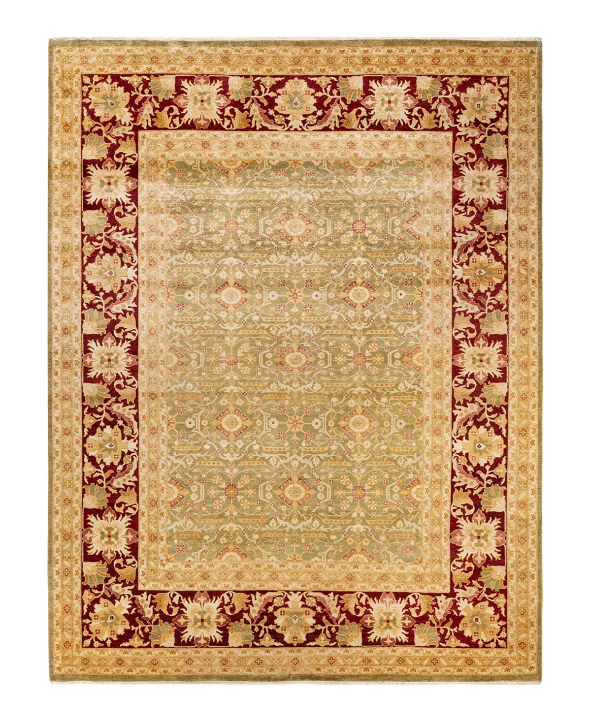 Closeout! Adorn Hand Woven Rugs Eclectic M1670 9'2in x 12'3in Area Rug - Olive