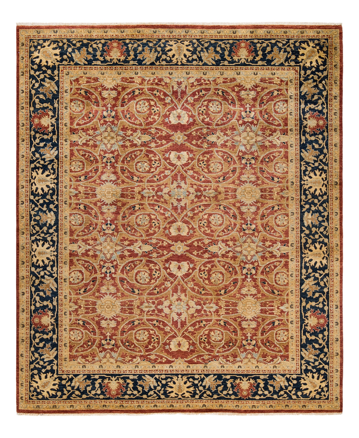 Closeout! Adorn Hand Woven Rugs Eclectic M1419 8'1in x 9'10in Area Rug - Rust