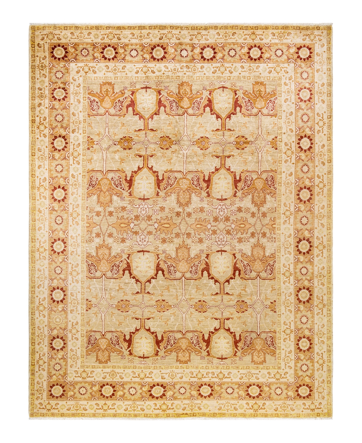 Closeout! Adorn Hand Woven Rugs Eclectic M1466 9'2in x 12'4in Area Rug - Green