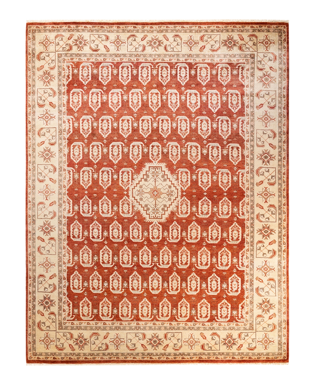Closeout! Adorn Hand Woven Rugs Eclectic M1387 9'3in x 12'3in Area Rug - Orange