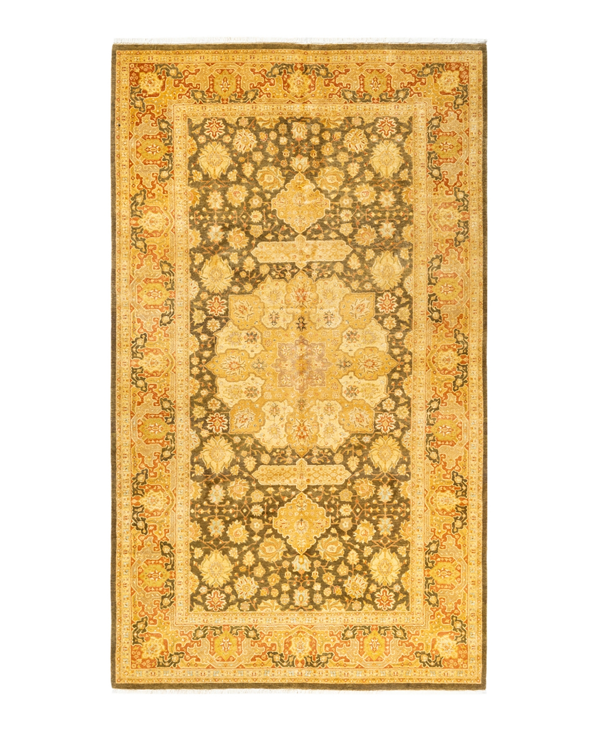 Closeout! Adorn Hand Woven Rugs Mogul M1450 6'2in x 10'10in Area Rug - Green
