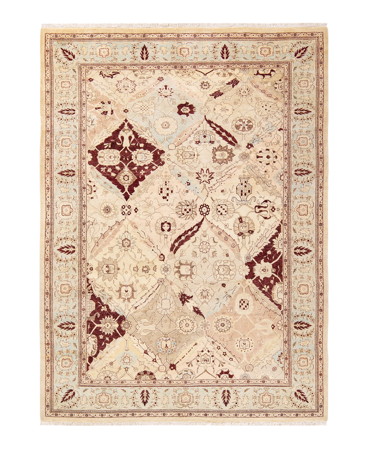 Closeout! Adorn Hand Woven Rugs Mogul M1462 6'4in x 8'10in Area Rug - Ivory