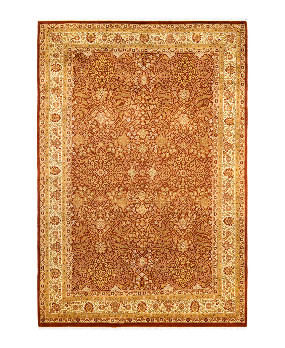 Closeout! Adorn Hand Woven Rugs Mogul M1795 6'3in x 9'4in Area Rug - Orange