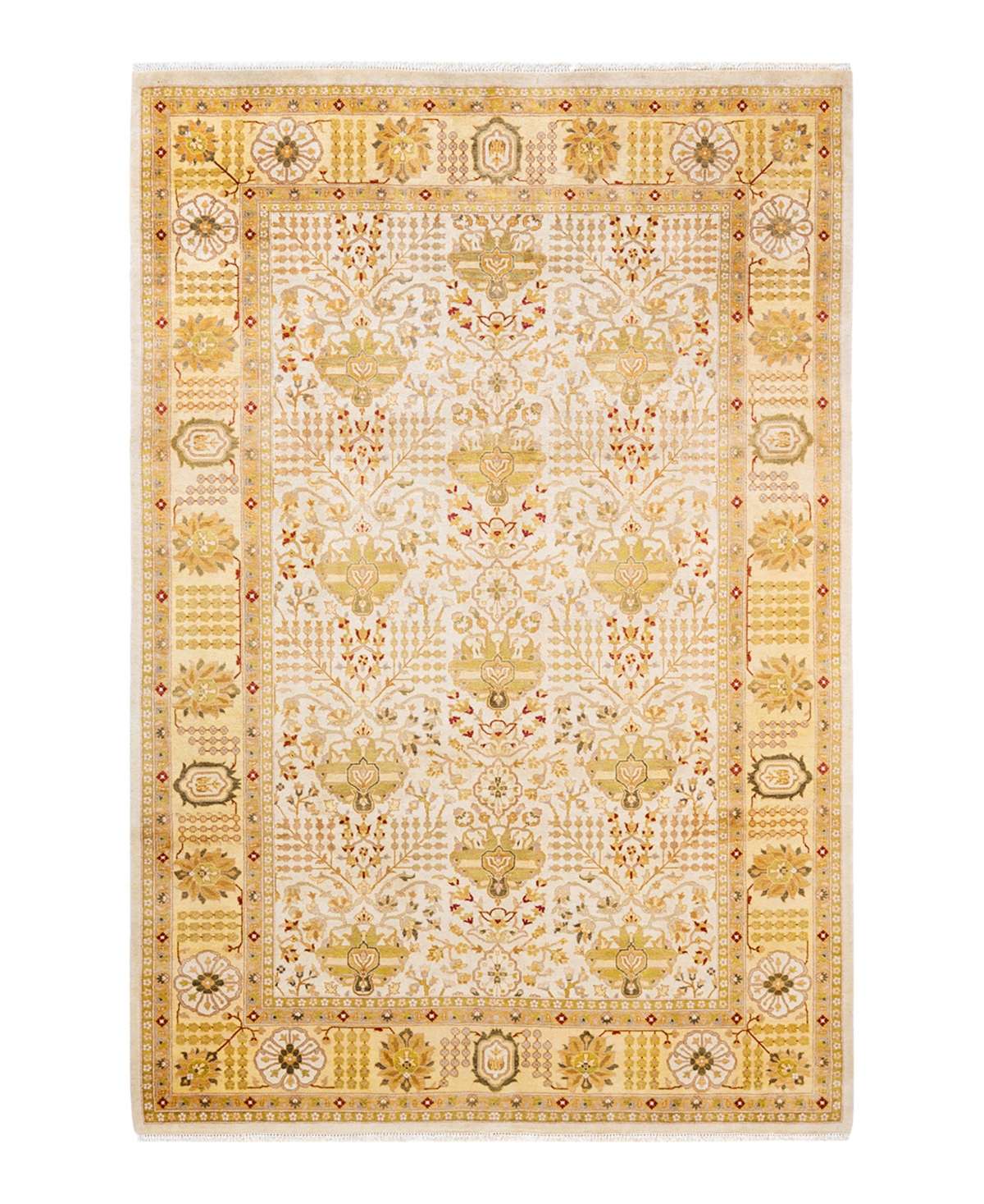 Closeout! Adorn Hand Woven Rugs Mogul M1403 6'2in x 9'3in Area Rug - Ivory