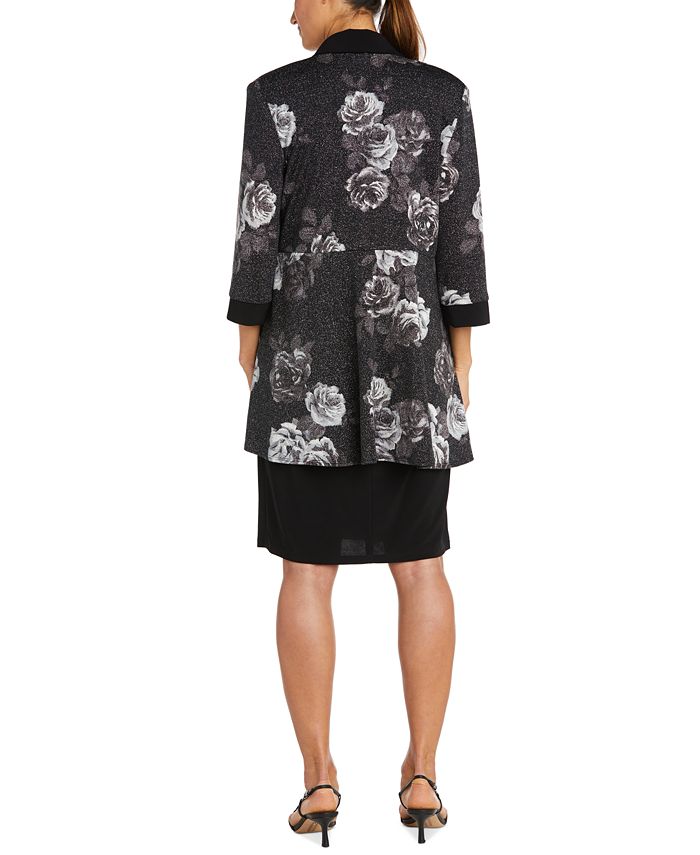 R & M Richards Petite FloralPrint Glitter Jacket & Dress Macy's