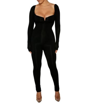 Naked Wardrobe - The NW V-ery Deep Jumpsuit