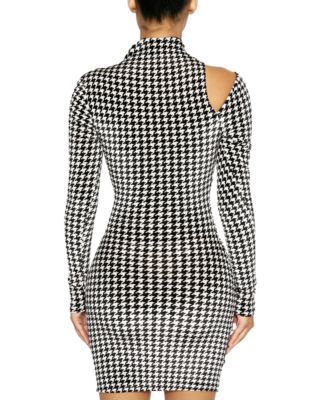 Houndstooth Women's Sweetheart Dress | Objet D'Art
