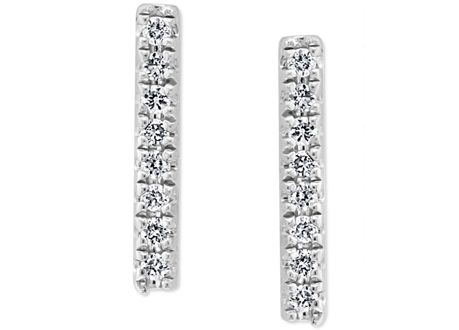 EFFY® Diamond Bar Stud Earrings (1/20 ct. t.w.) in Sterling Silver or 14k Gold-Plated Sterling Silver