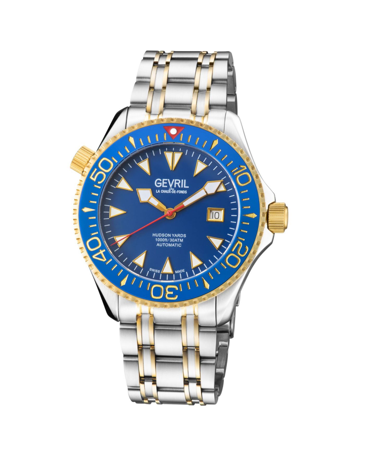 Мужские часы Gevril Hudson Yards Swiss Automatic Two toned SS Ipyg 316L Stainless Steel Bracelet Watch, цвет: Серебряный — фото 1