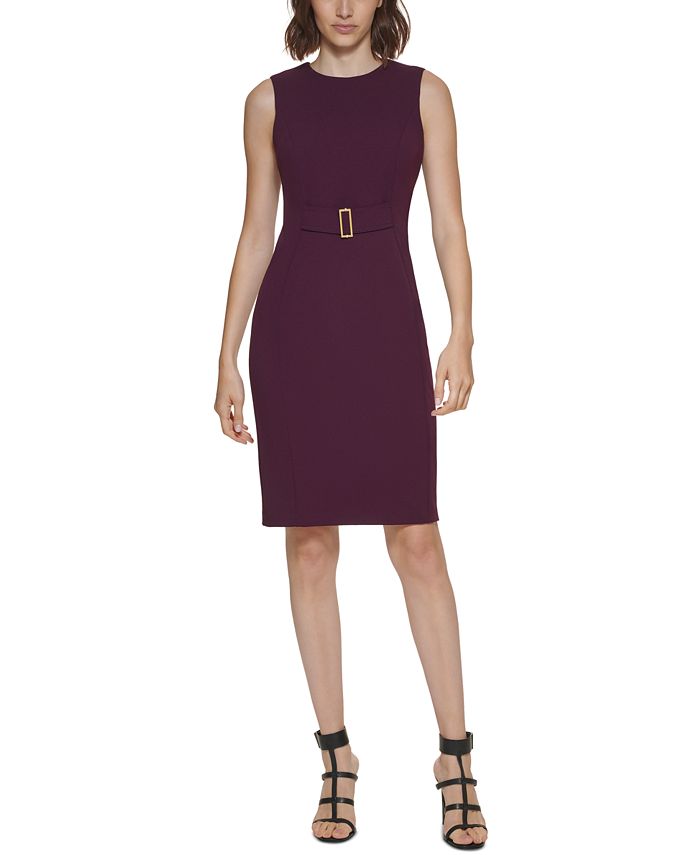 Calvin klein aubergine dress sales