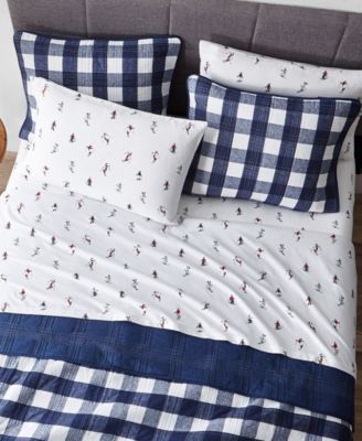 Printed Cotton Flannel 4-Pc. Sheet Set, Queen