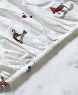 Printed Cotton Flannel 3-Pc. Sheet Set, Twin