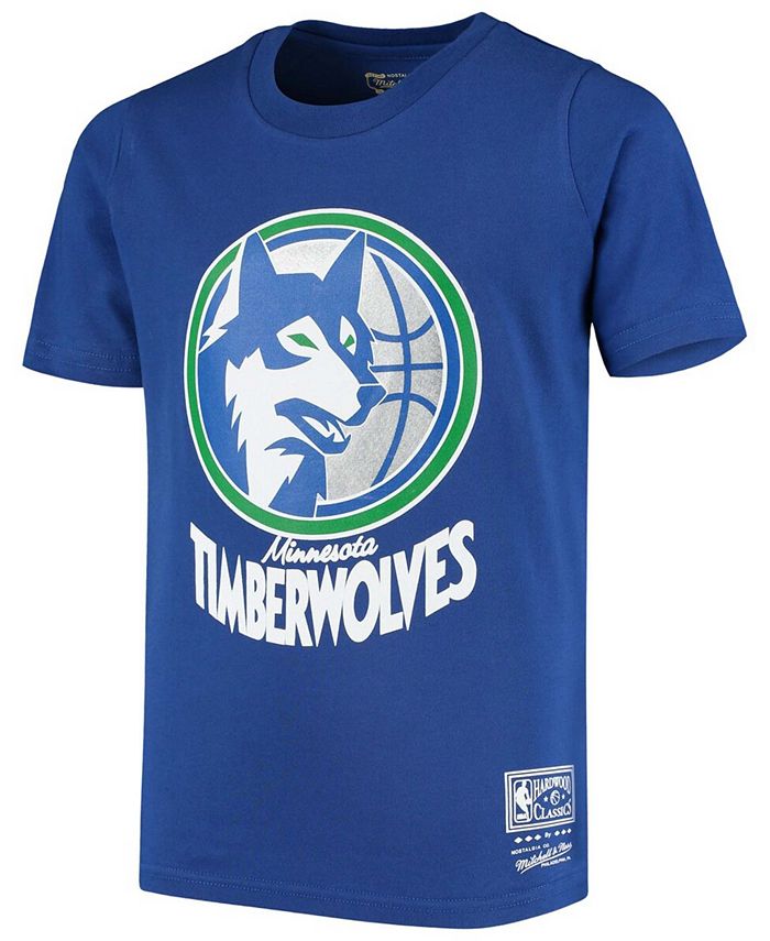 Mitchell & Ness Big Boys Blue Minnesota Timberwolves Hardwood Classics Tshirt Macy's
