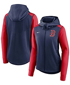 Women's Navy, Red Boston Red Sox Authentic Collection Baseball Performance Full-Zip Hoodie