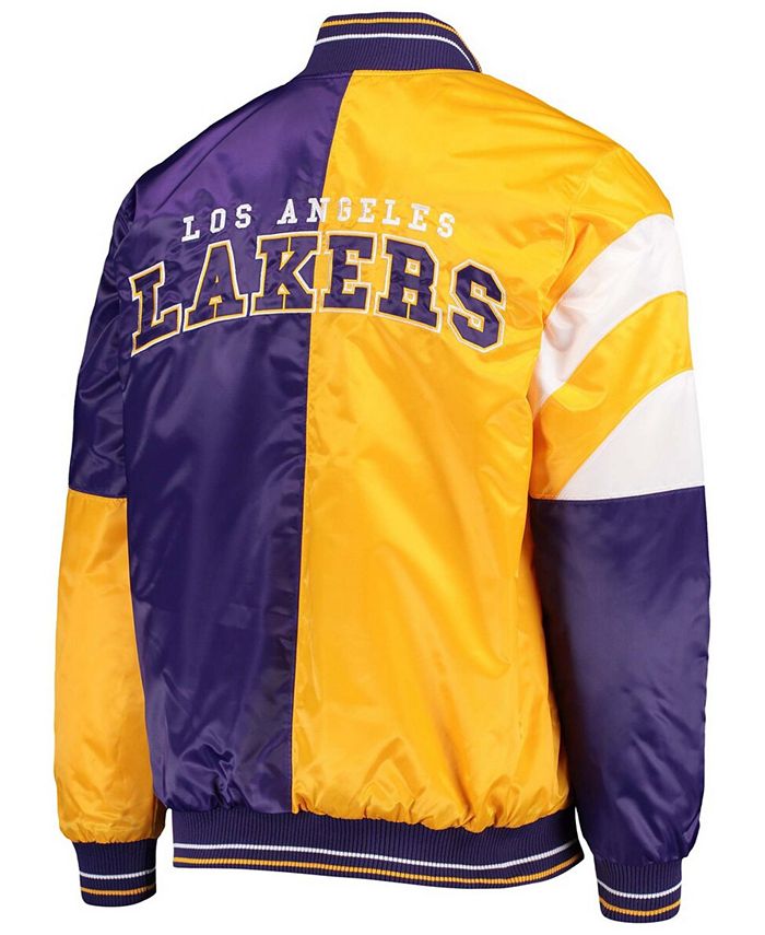 Starter Men's Gold, Purple Los Angeles Lakers The Leader Color Block ...