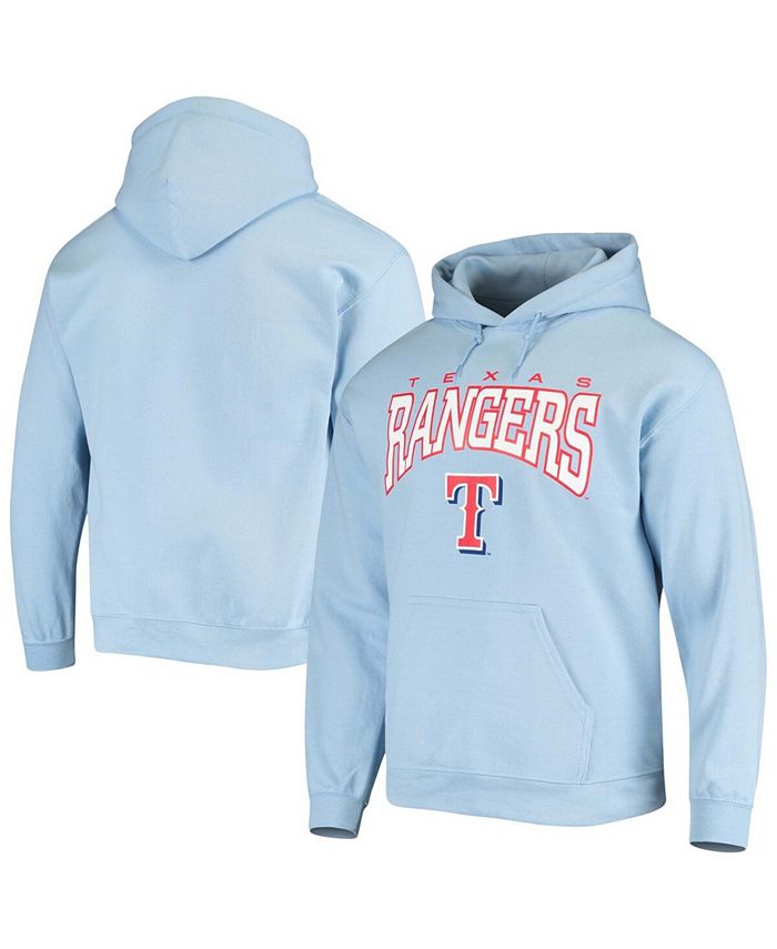 Men's Nike Light Blue Texas Rangers Team Lettering Club Pullover Hoodie