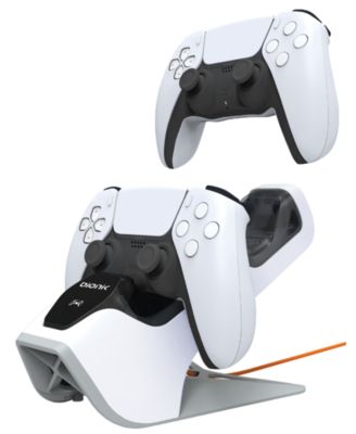 Photo 3 of Power Stand For Ps5 Dual Controller Charging System [white] (DreamGear). **(CONTROLLERS SOLD SEPARATELY) ** The bionik Power Stand for PlayStation 5 features dual charge and a display dock for up to 2 DualSense wireless controllers. Compact design for min