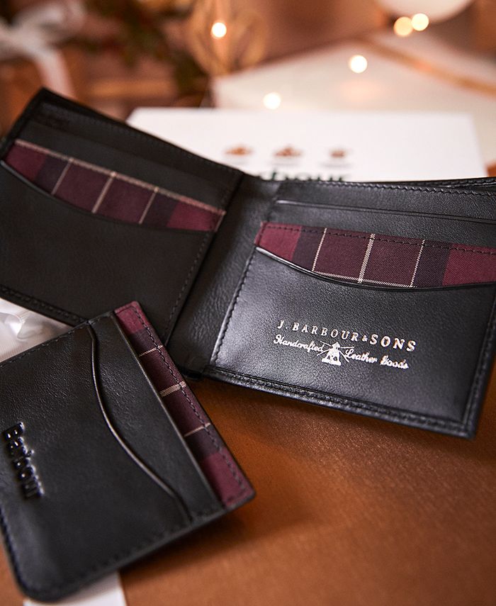 Barbour Men's Leather Wallet & Card Holder Gift Set Macy's