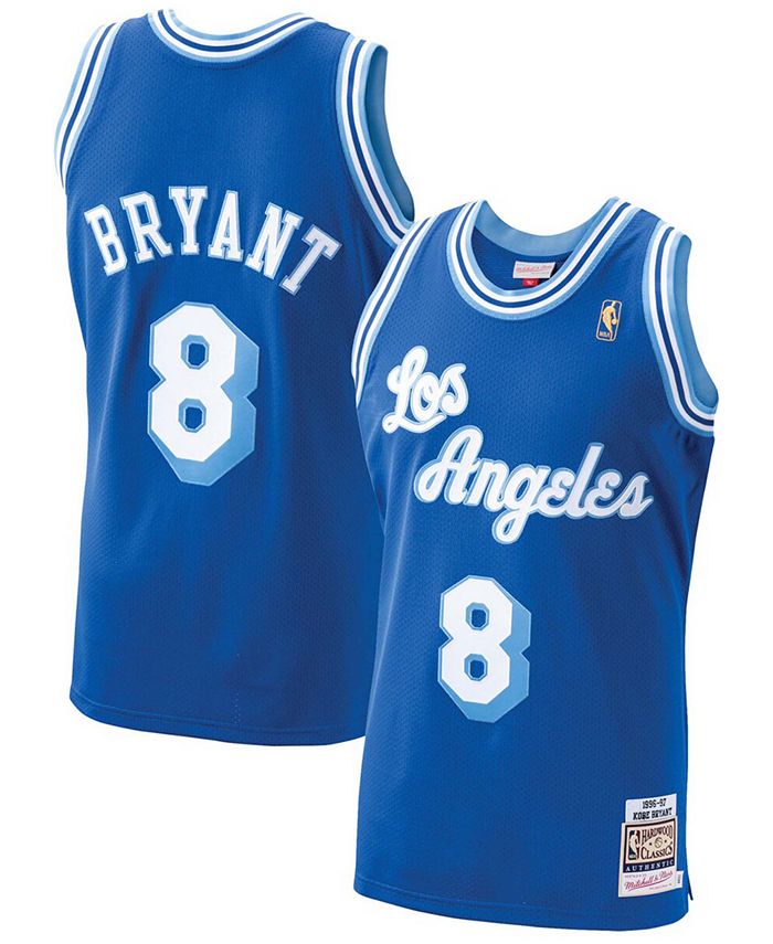 Men's Mitchell & Ness Kobe Bryant Light Blue Los Angeles Lakers Hardwood Classics Authentic 2001-02 Jersey Size: Medium