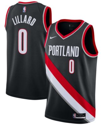 Nike - Men's Damian Lillard Black Portland Trail Blazers 2020/21 Swingman Jersey - Icon Edition