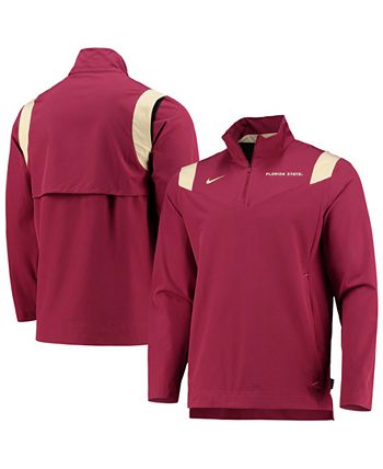 Nike - Men's Garnet Florida State Seminoles 2021 Team Coach Quarter-Zip Jacket