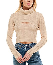 Juniors' 2-Pc. Cable-Knit Sweater Set