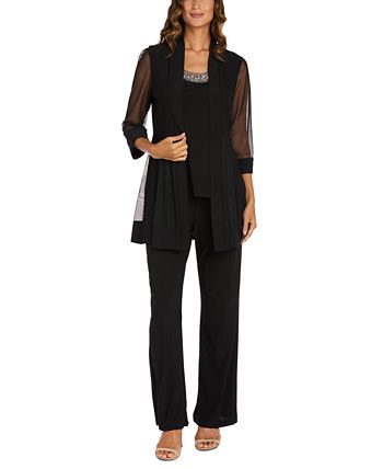 R & M Richards Embellished Layered-Look Pantsuit - Macy's