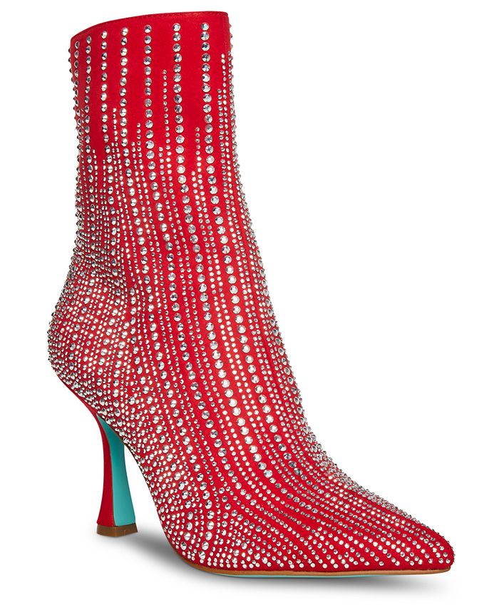 betsey johnson rhinestone booties