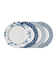 Blueprint Collectables Mixed Designs Plates in Gift Box, Set of 4