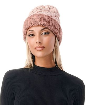 Women's Chunky Marled Cable Knit Beanie