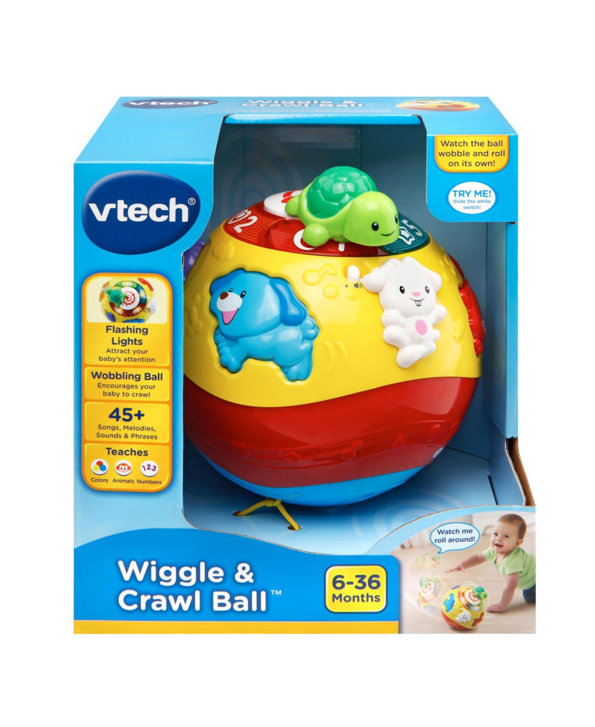 Vtech Wiggle & Crawl Ball In Multi Color