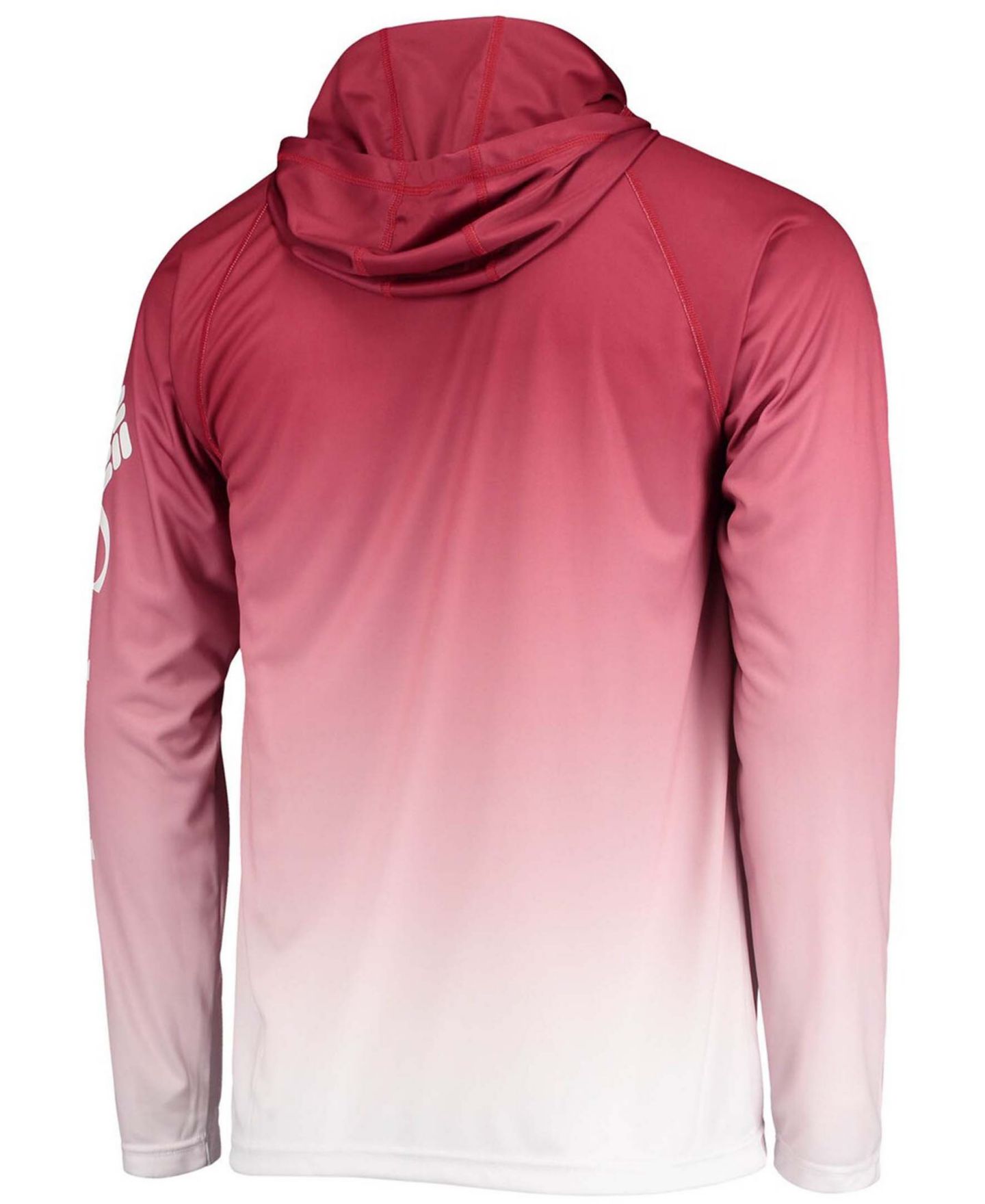 Мужская футболка Columbia Crimson Oklahoma Sooners Terminal Tackle Omni-Shade UPF 50 Long Sleeve Hooded — фото 4