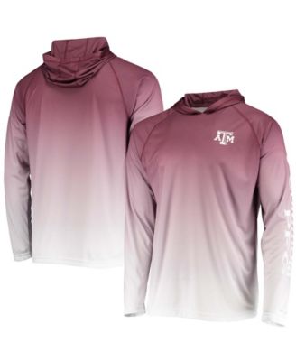 Men's Maroon Texas A M Aggies Terminal Tackle Omni-Shade UPF 50 Long Sleeve Hooded T-shirt