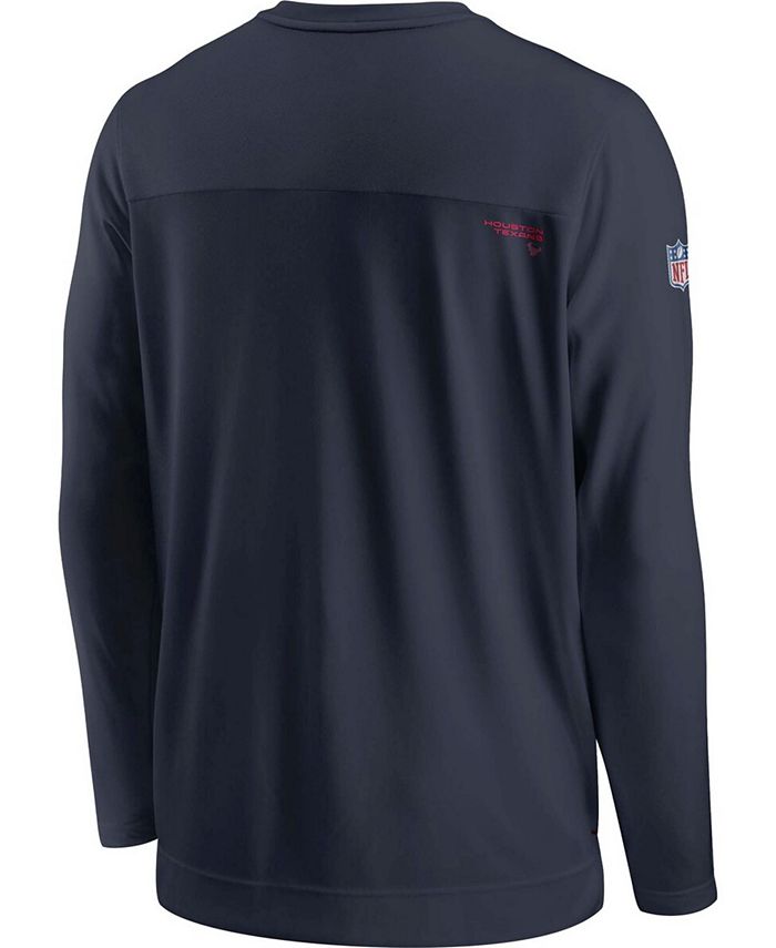 Nike Men's Navy Houston Texans Sideline Coaches Performance Long Sleeve ...