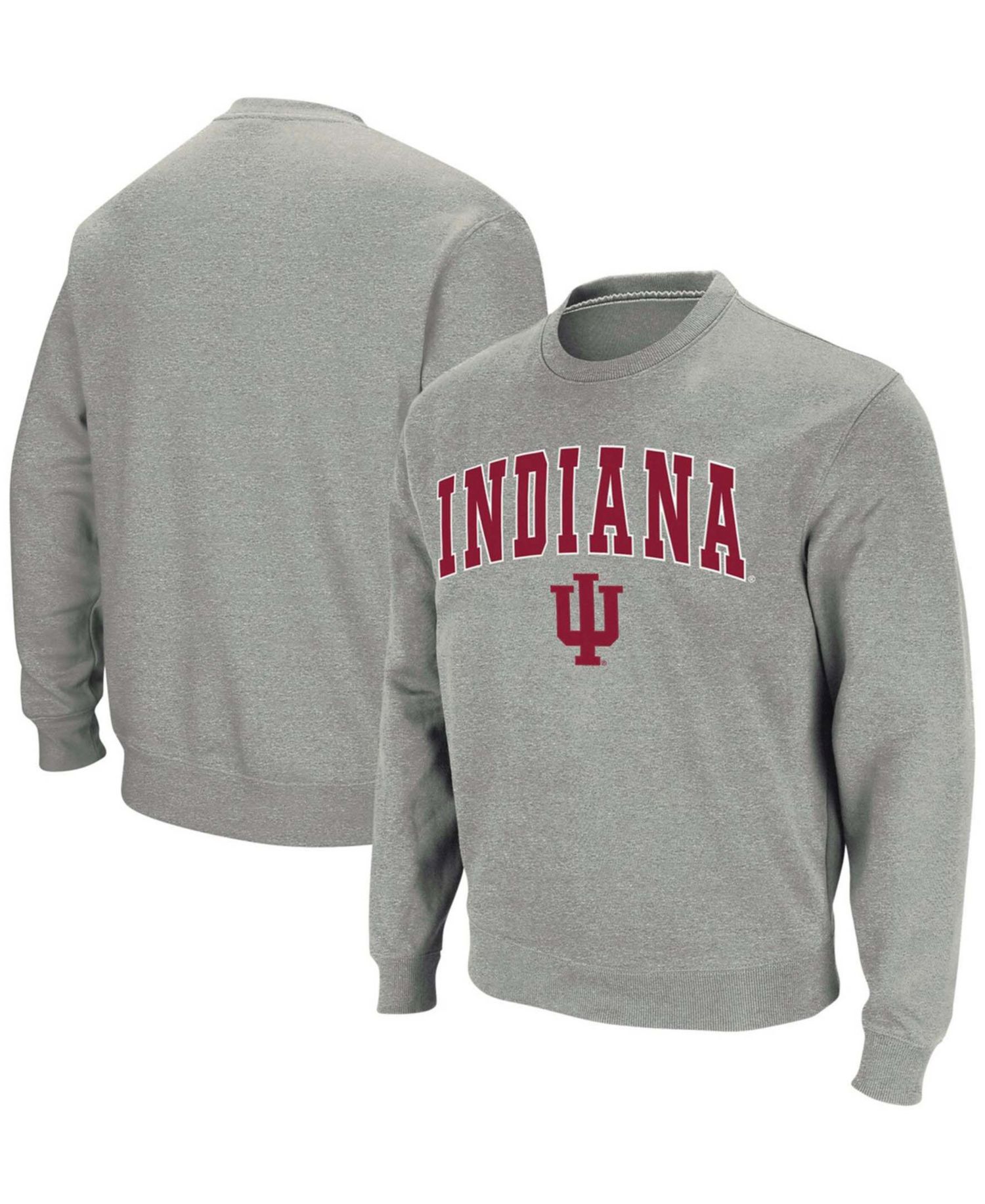 Men's Indiana Hoosiers Arch Logo Crew Neck Sweatshirt