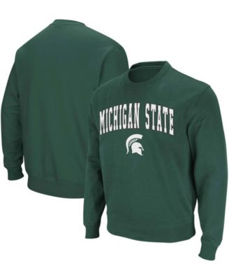 Men's Michigan State Spartans Arch and Logo Crew Neck Sweatshirt