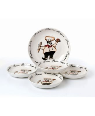 Chef Porcelain Pasta by Lorren Home Trends, Set of 5 - Macy's