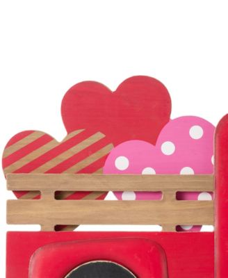 24" Metal and Wooden Valentine's Truck Yard Stake or Hanging Sign