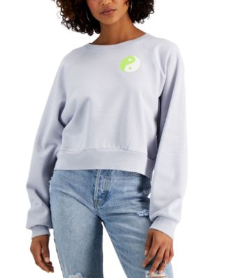 Rebellious One - Juniors' Yin Yang Graphic Sweatshirt