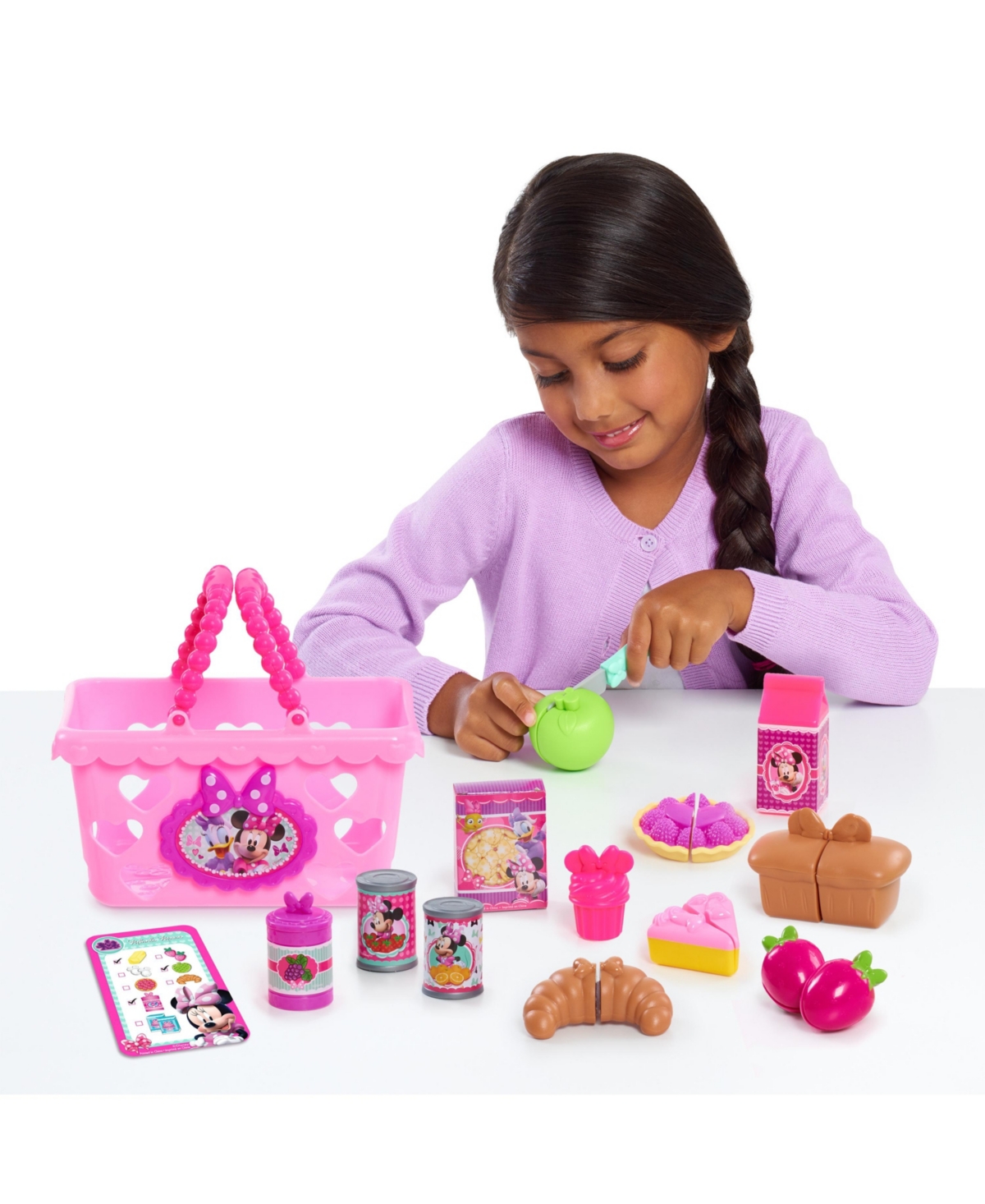 Minnie Mouse Minnie Bow-tique Bowtastic Shopping Basket Set In Multi