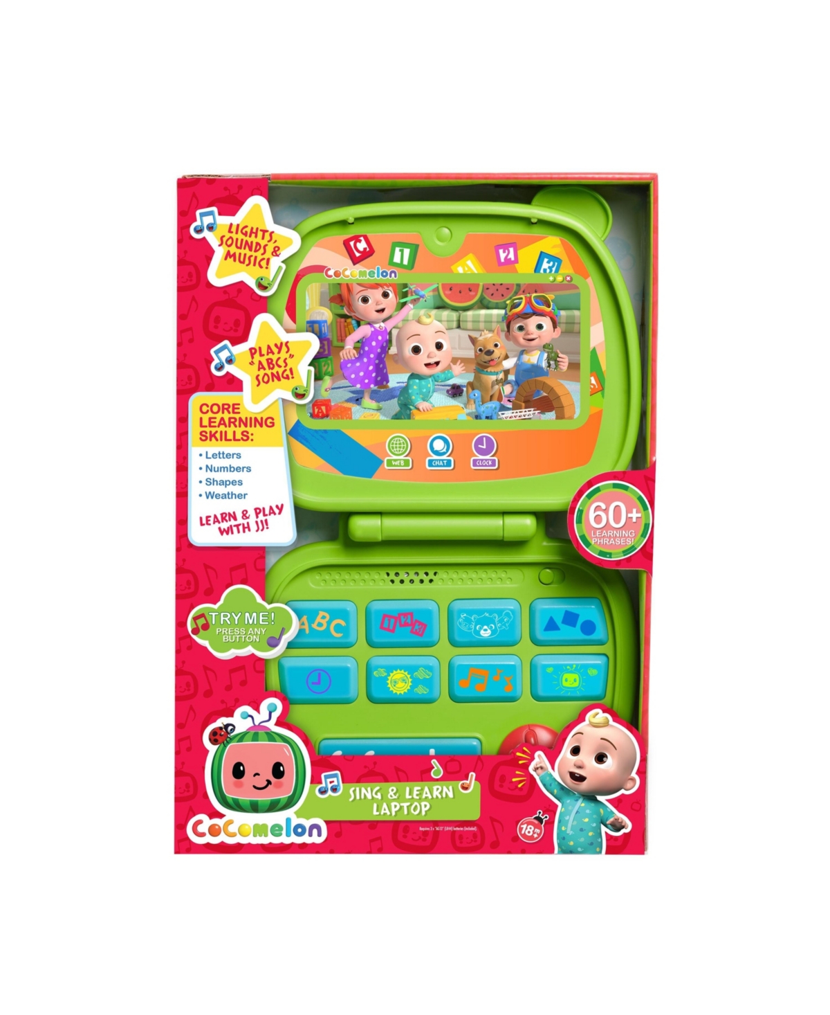 Just Play Cocomelon Sing And Learn Laptop Toy For Kids, Lights & Sounds In Assorted