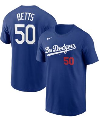 Men's Nike Mookie Betts Royal Los Angeles Dodgers Name & Number T-Shirt