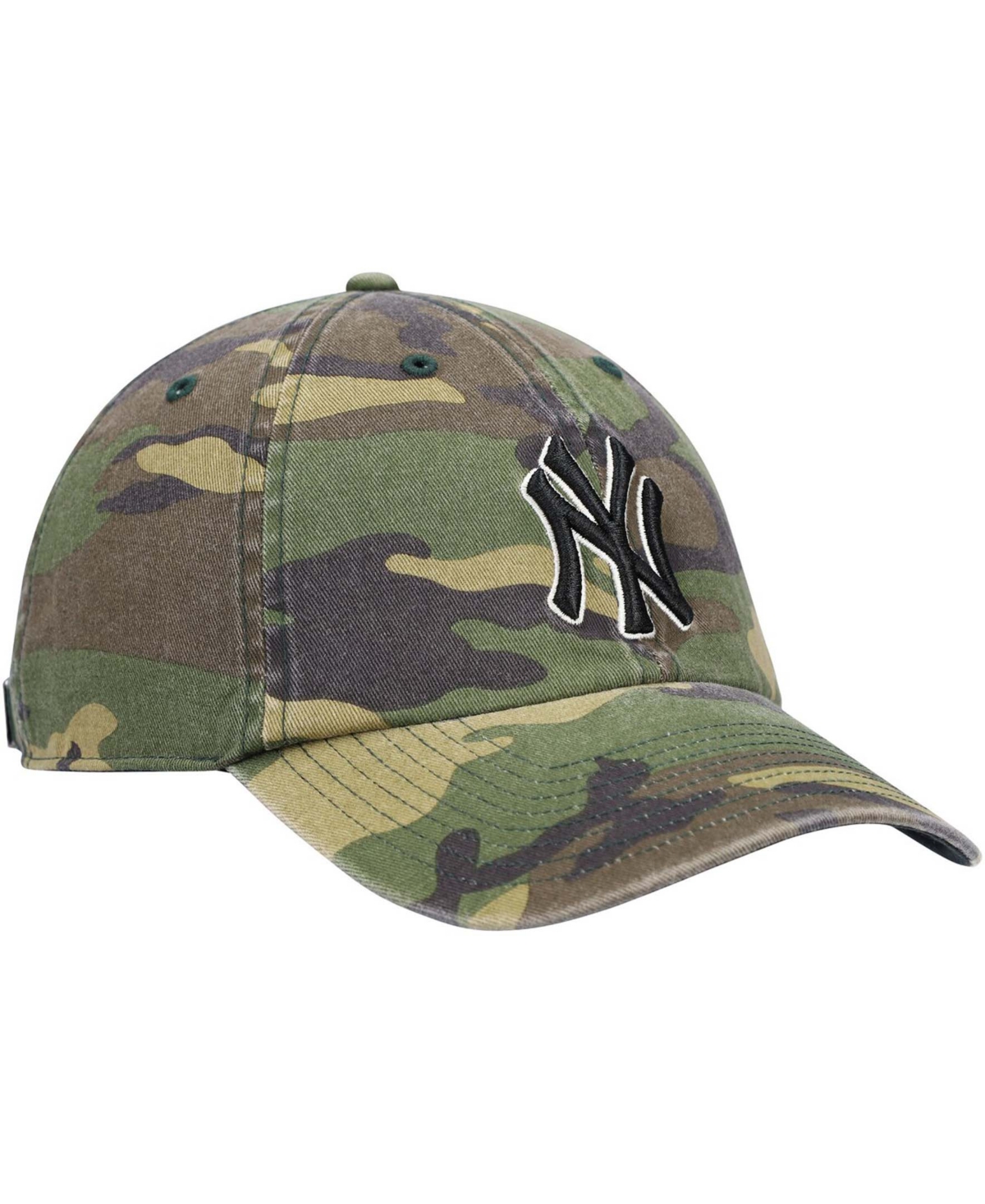 Shop Fanatics '47 Brand Men's New York Yankees Team Clean Up Adjustable Cap In Grey