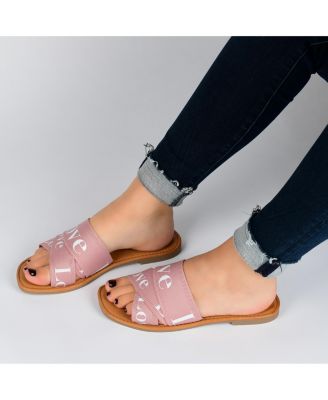 Journee Collection Women's Ivante Slide Flat Sandals