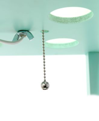 Column Shelf Floor Lamp with Linen Shade