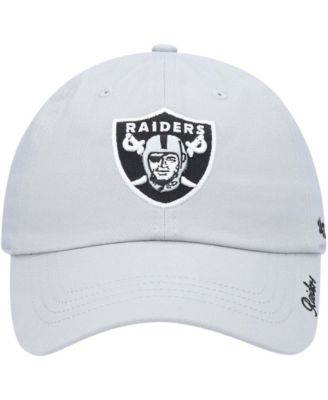 Women's Silver Las Vegas Raiders Miata Clean Up Secondary Adjustable Hat