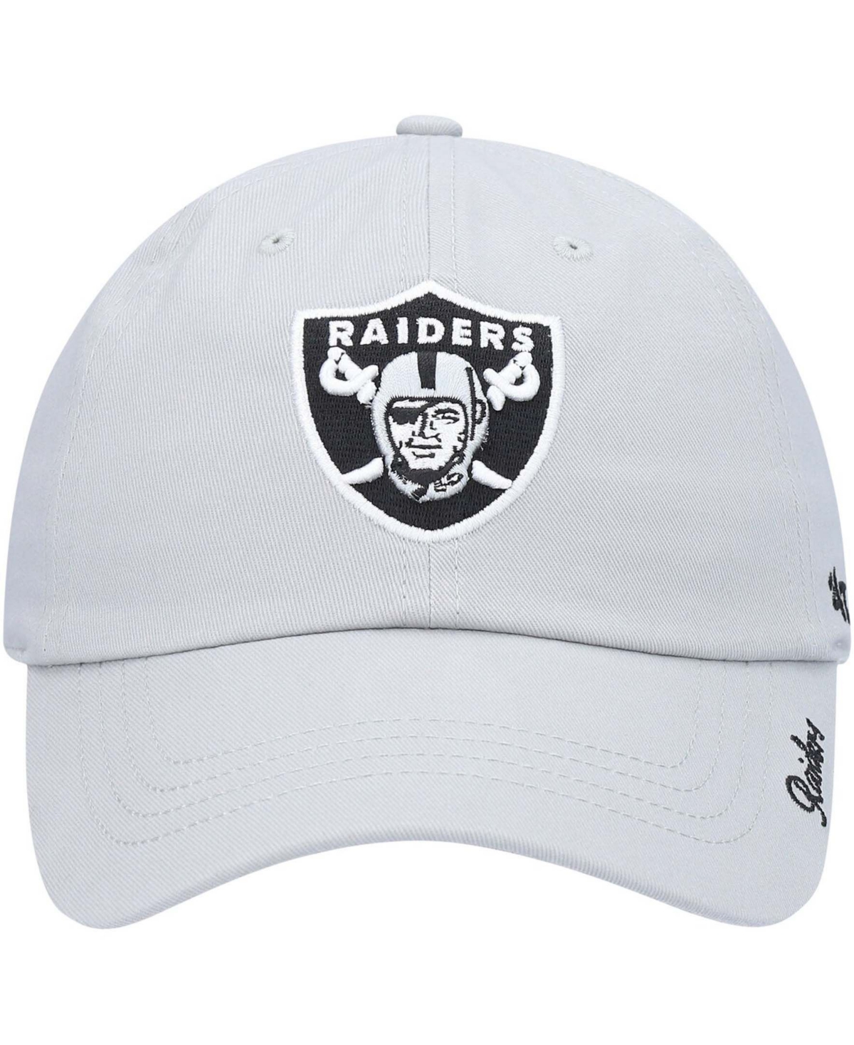 Women'sLas Vegas Raiders Miata Clean Up Secondary Adjustable Hat - Silver