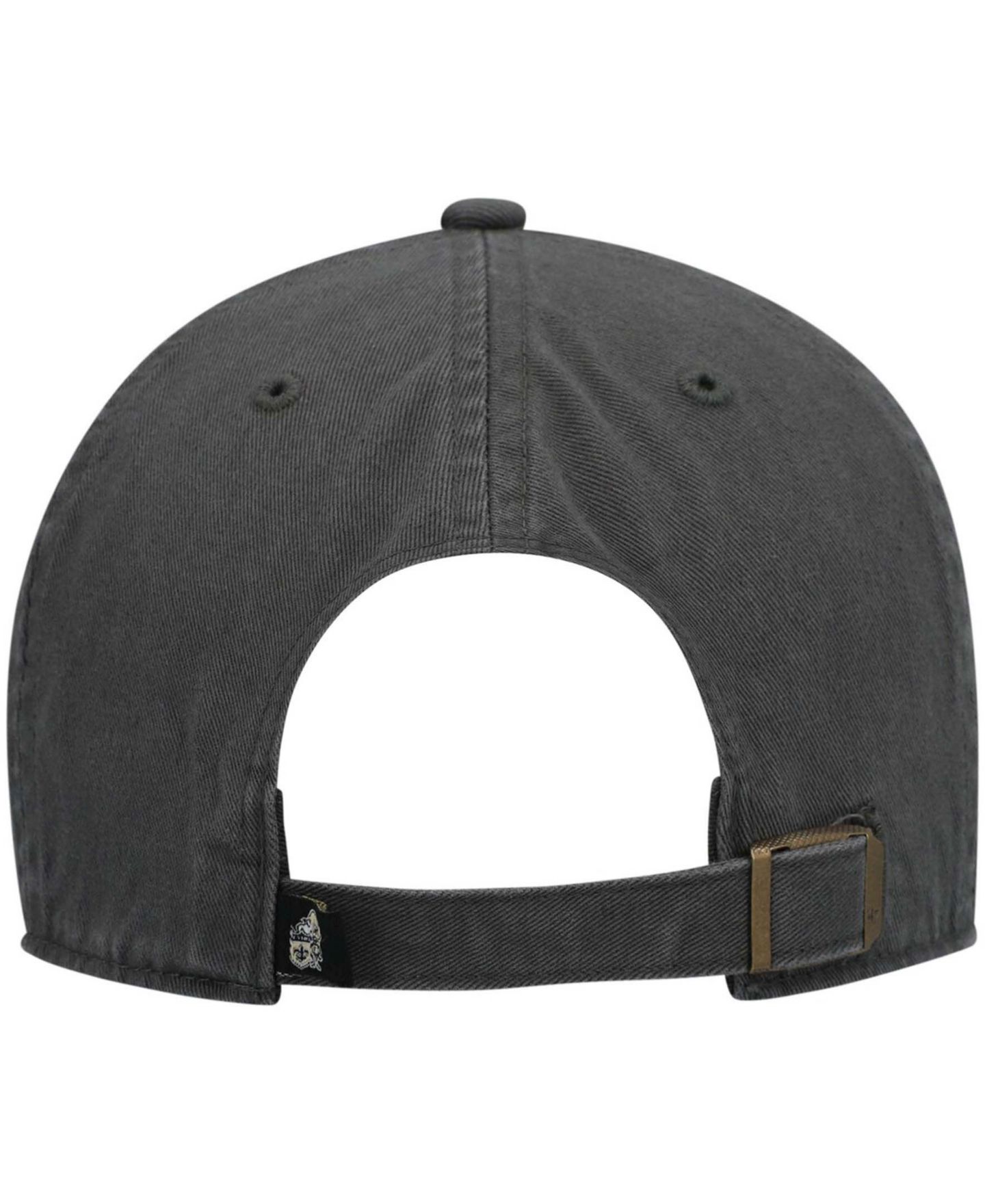 Мужская кепка '47 Brand Charcoal New Orleans Saints Clean Up Legacy Adjustable Hat — фото 5