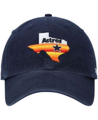 Men's Navy Houston Astros 1984 Logo Cooperstown Collection Clean Up Adjustable Hat