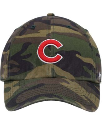 Men's Camo Chicago Cubs Logo Clean Up Adjustable Hat